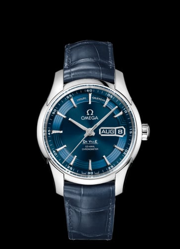 Omega De Ville Hour Vision Co-Axial Annual Calendar Stainless Steel / Blue / Orbis