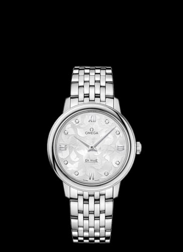 Omega De Ville Prestige Quartz 32.7 Butterfly Stainless Steel / Silver / Bracelet