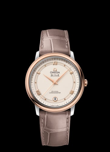 Omega De Ville Prestige Co-Axial 36.8 Stainless Steel / Red Gold / Vintage Ivory