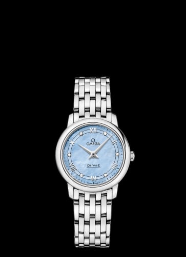 Omega De Ville Prestige Quartz 27.4 Stainless Steel / Vintage - Blue MOP / Bracelet