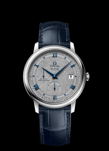 Omega De Ville Prestige Co-Axial 39.5 Power Reserve Stainless Steel / Vintage Grey Silk