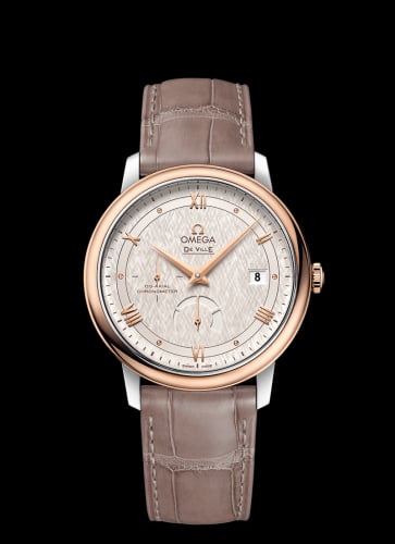 Omega De Ville Prestige Co-Axial 39.5 Power Reserve Stainless Steel / Red Gold / Vintage Silver Silk