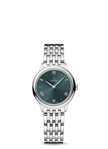 Omega De Ville Quartz 27.5 Stainless Steel / Turquoise / Bracelet