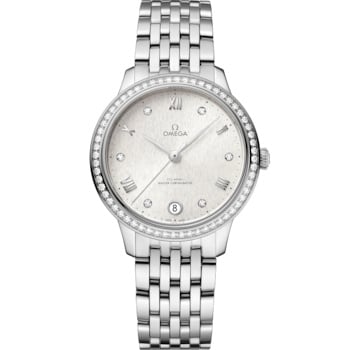 Omega De Ville Master Chronometer 34 Stainless Steel - Diamond / Silver / Bracelet