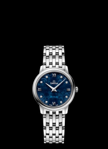 Omega De Ville Prestige Quartz 27.4 Stainless Steel / Blue / Bracelet / Orbis