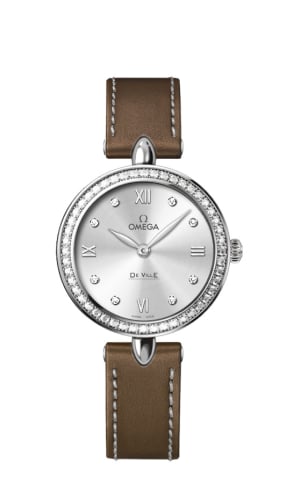 Omega De Ville Prestige Dewdrop Quartz 27.4 Stainless Steel / Silver / Diamond