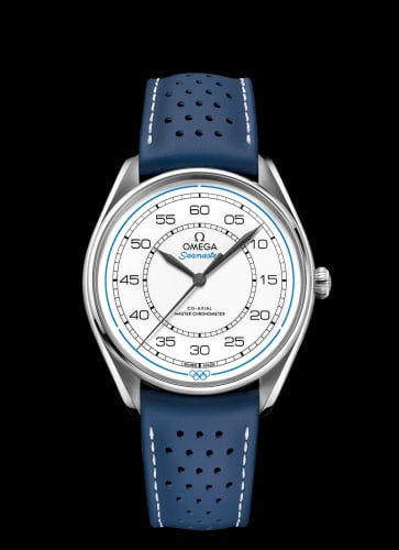 Omega Seamaster Master Co-Axial 39.5 Olympic Timekeeper Stainless Steel / White / Blue