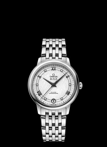 Omega De Ville Prestige Co-Axial 32.7 Stainless Steel / Vintage Silk Silver / Bracelet