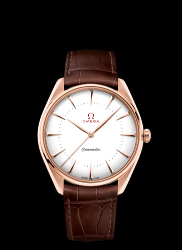 Omega Seamaster Master Co-Axial 39.5 Olympic Games Gold Sedna Gold / Enamel / Alligator