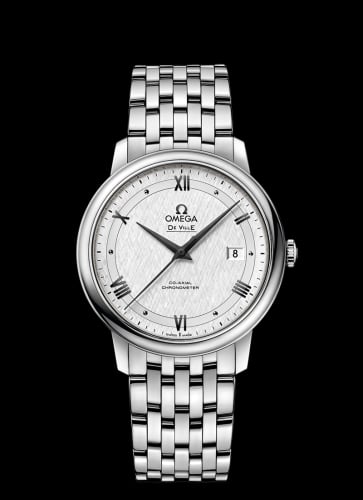 Omega De Ville Prestige Co-Axial 39.5 Stainless Steel / Vintage Silver Silk / Bracelet