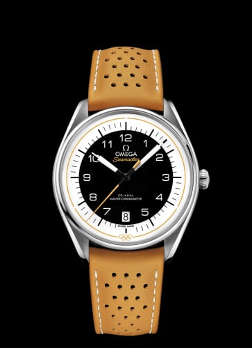 Omega Seamaster Master Co-Axial 39.5 Olympic Timekeeper Stainless Steel / Black / Yellow