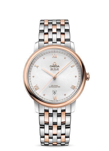 Omega De Ville Prestige Co-Axial 39.5 Stainless Steel / Red Gold / Silver Sunburst / Bracelet