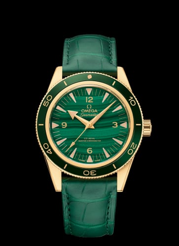 Omega Seamaster 300 Co-Axial Master Chronometer Yellow Gold / Malachite