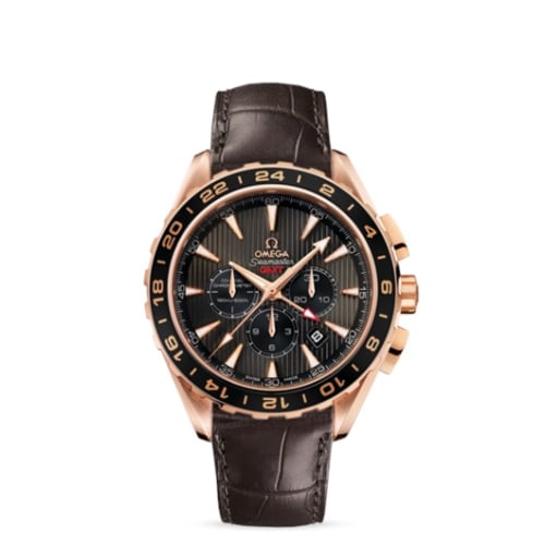 Omega Seamaster Aqua Terra 150M Co-Axial 44 GMT Chronograph Red Gold / Grey