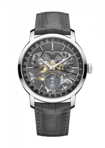 Vacheron Constantin Traditionnelle Complete Calendar Openface White Gold