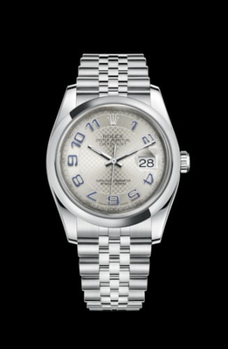 Rolex Datejust 36 Stainless Steel Domed / Jubilee / Silver Arabic