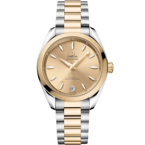 Omega Seamaster Aqua Terra 150M Shades Master Chronometer 34 Stainless Steel - Moonshine Gold / Champagne / Bracelet