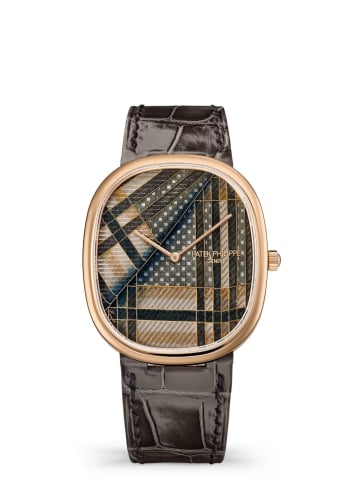 Patek Philippe Golden Ellipse 5738 Rose Gold / Beige Tartan