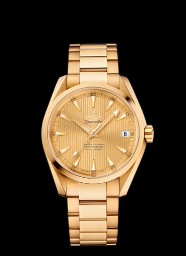 Omega Seamaster Aqua Terra 150m Master Co-Axial 38.5 Yellow Gold / Champagne / Bracelet