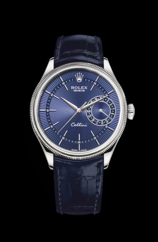 Rolex Cellini Date White Gold / Blue / Alligator Blue