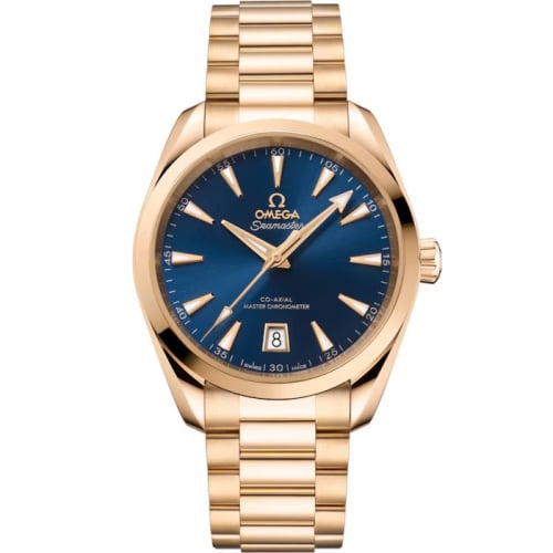 Omega Seamaster Aqua Terra 150M Shades Master Chronometer 38 Moonshine Gold / Blue / Bracelet