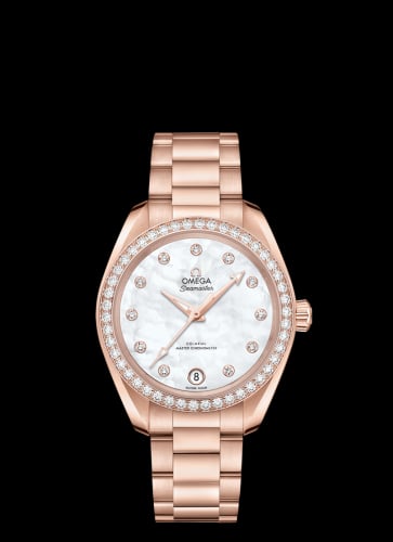 Omega Seamaster Aqua Terra 150M Master Chronometer 34 Sedna Gold / Diamond / MOP / Bracelet
