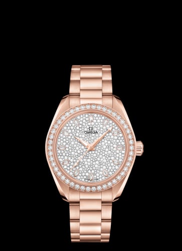 Omega Seamaster Aqua Terra 150M Master Chronometer 34 Sedna Gold / Diamond / Snow Diamond / Bracelet
