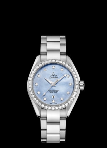 Omega Seamaster Aqua Terra 150M Master Co-Axial 34 Stainless Steel / Diamond / Blue MOP / Bracelet