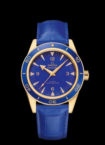 Omega Seamaster 300 Co-Axial Master Chronometer Yellow Gold / Lapis Lazuli