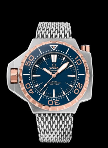 Omega Seamaster PloProf Co-Axial Master Chronometer Titanium / Sedna Gold / Blue