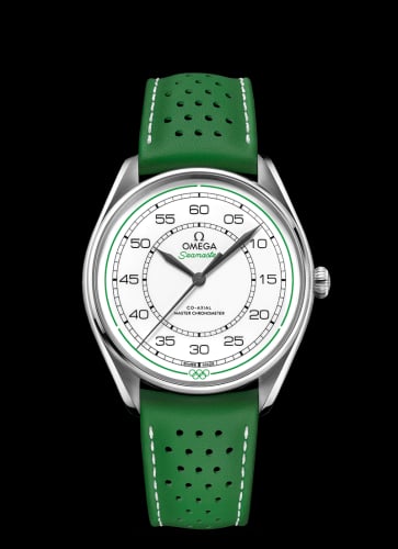 Omega Seamaster Master Co-Axial 39.5 Olympic Timekeeper Stainless Steel / White / Green