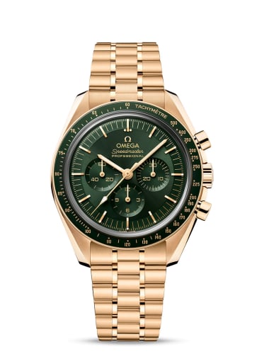 Omega Speedmaster Professional Moonwatch 3861 Moonshine Gold / Green / Bracelet