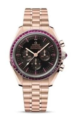 Omega Speedmaster Professional Moonwatch 3861 Sedna Gold - Ruby / Black - Ruby / Bracelet