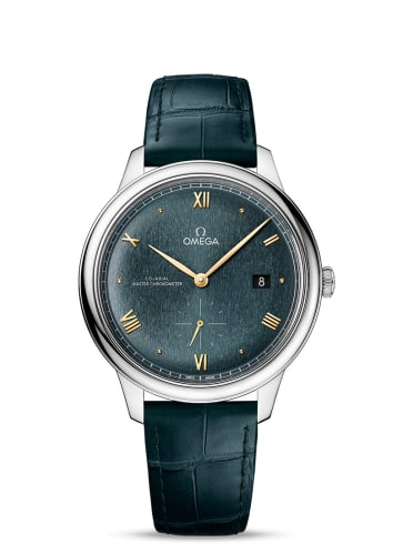 Omega De Ville Small Seconds Master Chronometer Stainless Steel / Turquoise