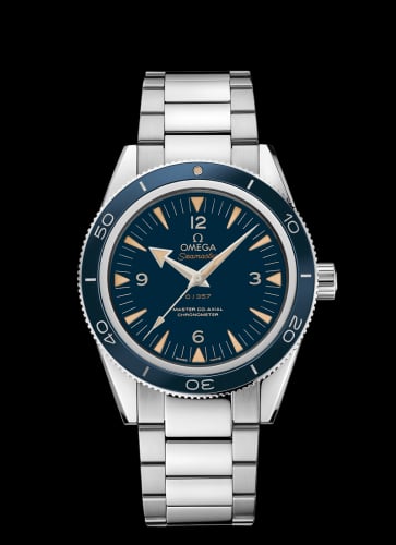 Omega Seamaster 300 Master Co-Axial Platinum / Blue / Bracelet