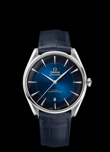 Omega Seamaster Master Co-Axial 39.5 London Edition Stainless Steel / Blue / Alligator