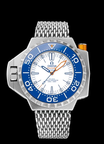 Omega Seamaster PloProf Co-Axial Master Chronometer Titanium / White / Blue