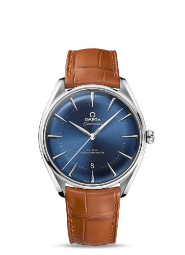 Omega Seamaster Master Co-Axial 39.5 Moscow Edition Stainless Steel / Blue / Alligator
