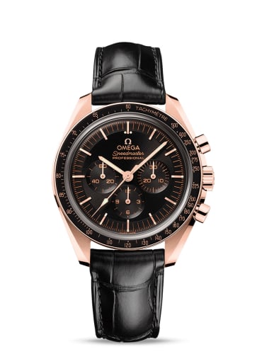 Omega Speedmaster Professional Moonwatch 3861 Sedna Gold / Black / Alligator