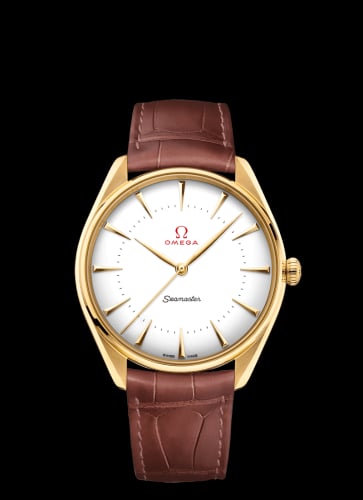 Omega Seamaster Master Co-Axial 39.5 Olympic Games Gold Yellow Gold / Enamel / Alligator