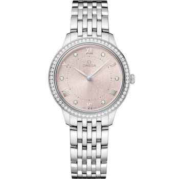 Omega De Ville Quartz 30 Stainless Steel - Diamond / Pink / Bracelet