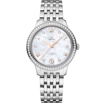 Omega De Ville Master Chronometer 34 Stainless Steel - Diamond / MOP / Bracelet
