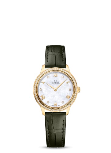 Omega De Ville Quartz 27.5 Yellow Gold - Diamond / MOP - Diamond