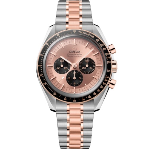 Omega Speedmaster Professional Moonwatch 3861 Stainless Steel - Sedna Gold / Pink