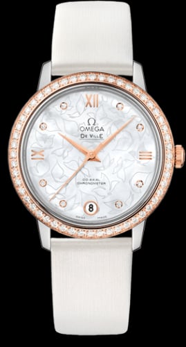 Omega De Ville Prestige Co-Axial 32.7 Stainless Steel / Red Gold / Diamond / MOP Butterfly