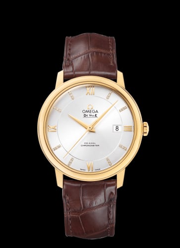 Omega De Ville Prestige Co-Axial 39.5 Yelllow Gold / Silver