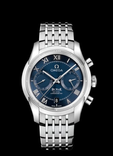 Omega De Ville Co-Axial 42 Chronograph Stainless Steel / Blue / Bracelet