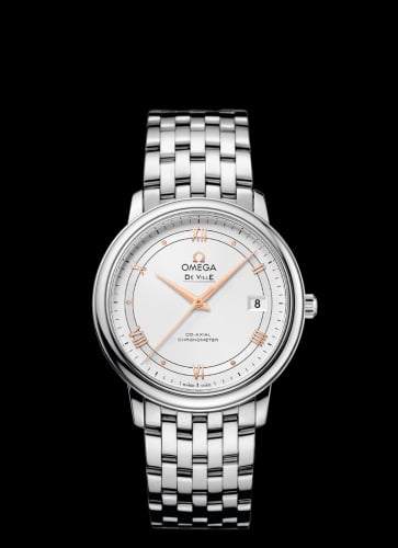 Omega De Ville Prestige Co-Axial 36.8 Stainless Steel / Vintage Silver / Bracelet