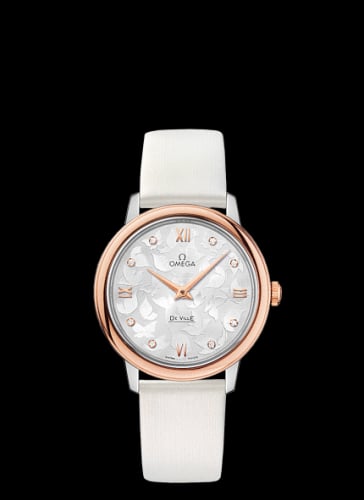 Omega De Ville Prestige Quartz 32.7 Butterfly Stainless Steel / Red Gold / MOP