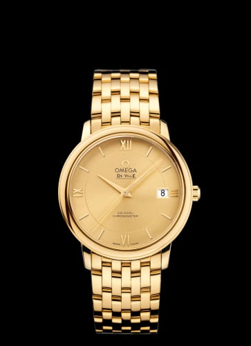 Omega De Ville Prestige Co-Axial 36.8 Yellow Gold / Champagne / Bracelet